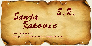 Sanja Rapović vizit kartica